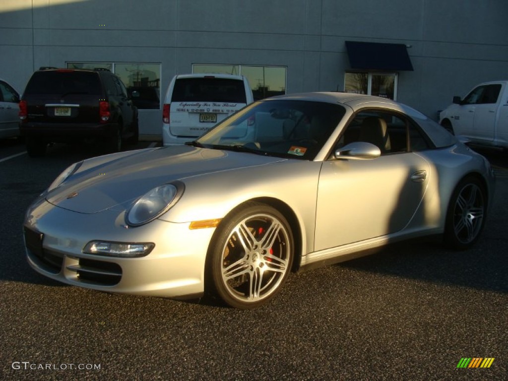 2008 911 Carrera S Cabriolet - Arctic Silver Metallic / Stone Grey photo #4