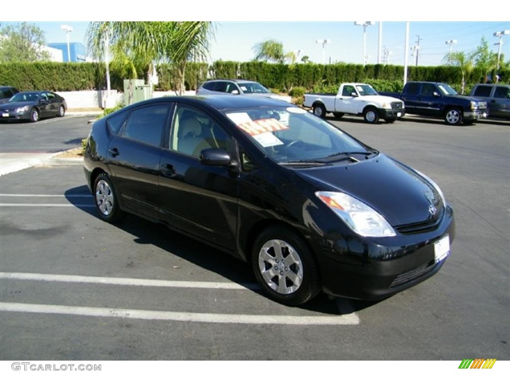 2004 Prius Hybrid - Black / Brown/Ivory photo #6