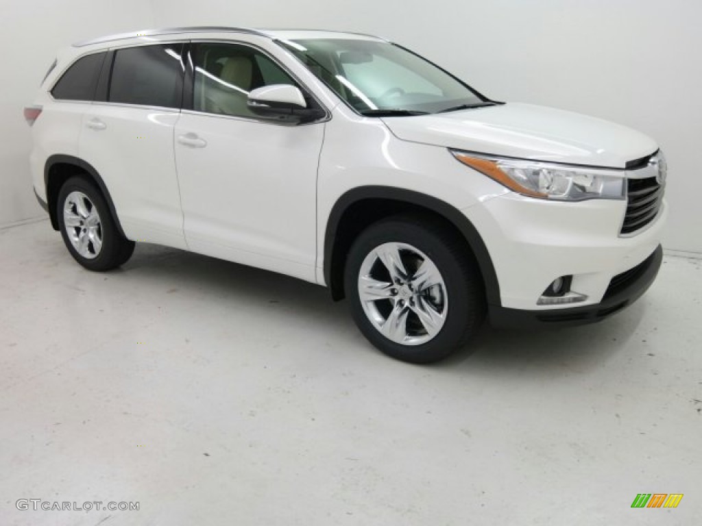 Blizzard Pearl White 2015 Toyota Highlander Limited AWD Exterior Photo #100216431