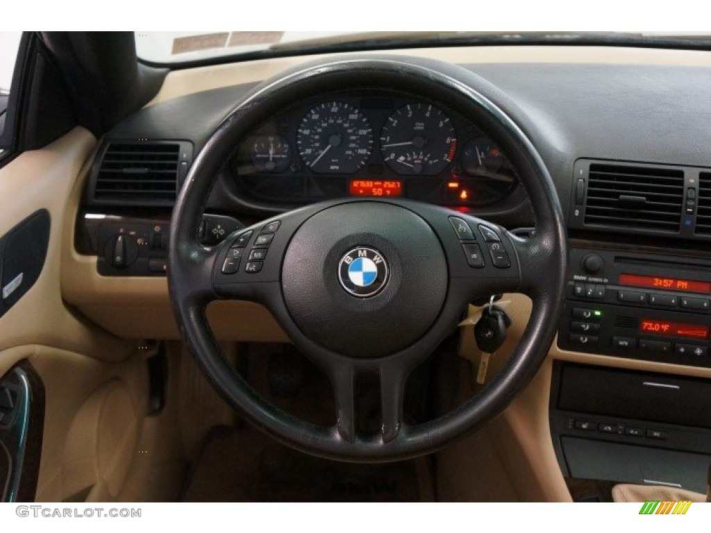 2001 3 Series 325i Convertible - Jet Black / Beige photo #22