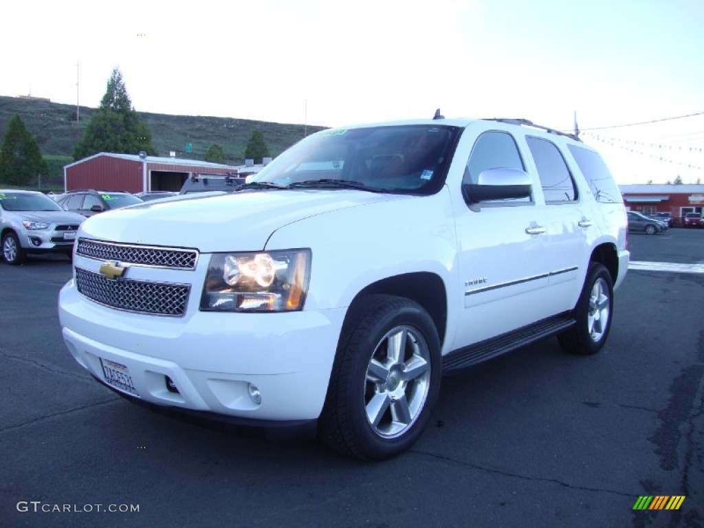 2013 Tahoe LTZ 4x4 - Summit White / Ebony photo #3