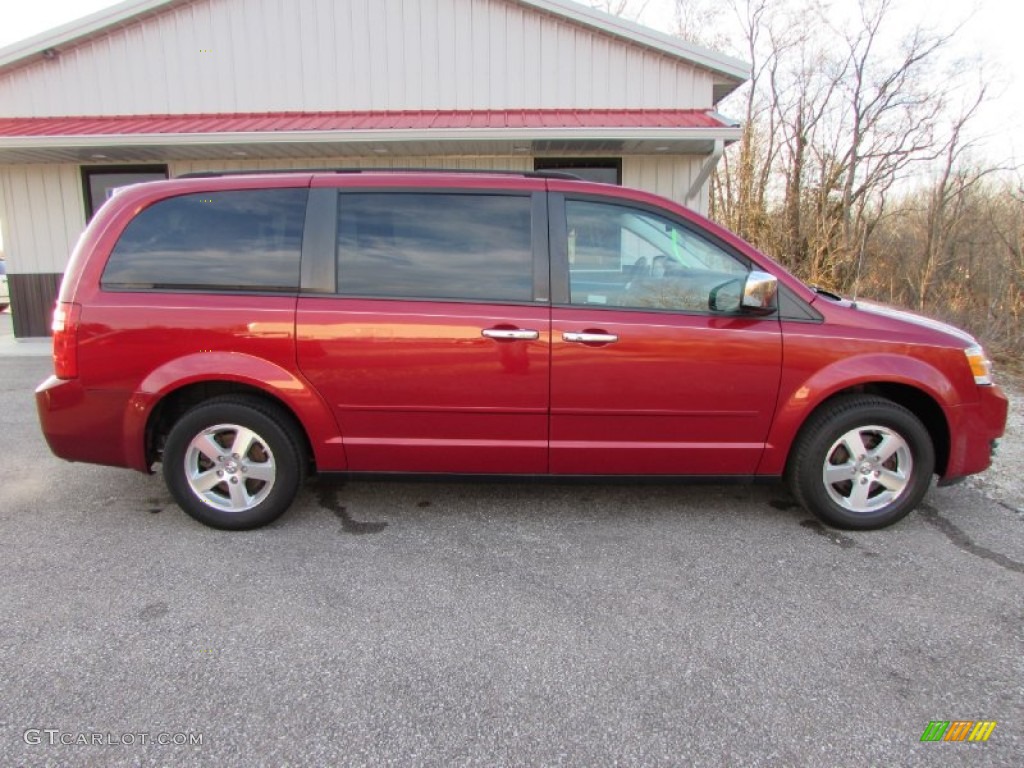 2009 Grand Caravan SE - Deep Crimson Crystal Pearl / Medium Slate Gray/Light Shale photo #2