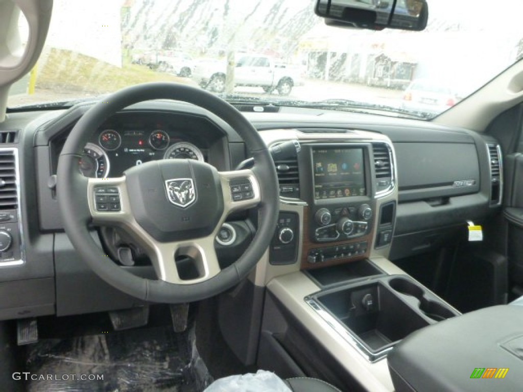 2015 Ram 3500 Laramie Crew Cab 4x4 Dual Rear Wheel Black Dashboard Photo #100223535