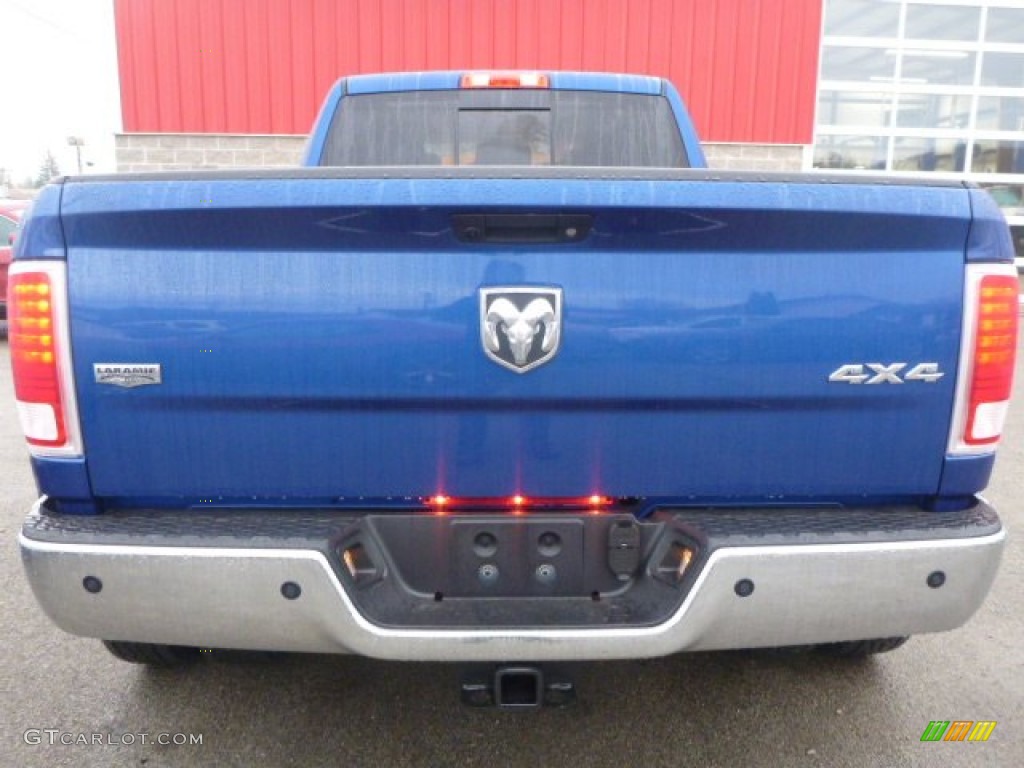 Blue Streak Pearl 2015 Ram 3500 Laramie Mega Cab 4x4 Dual Rear Wheel Exterior Photo #100224092