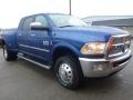 2015 Blue Streak Pearl Ram 3500 Laramie Mega Cab 4x4 Dual Rear Wheel  photo #8