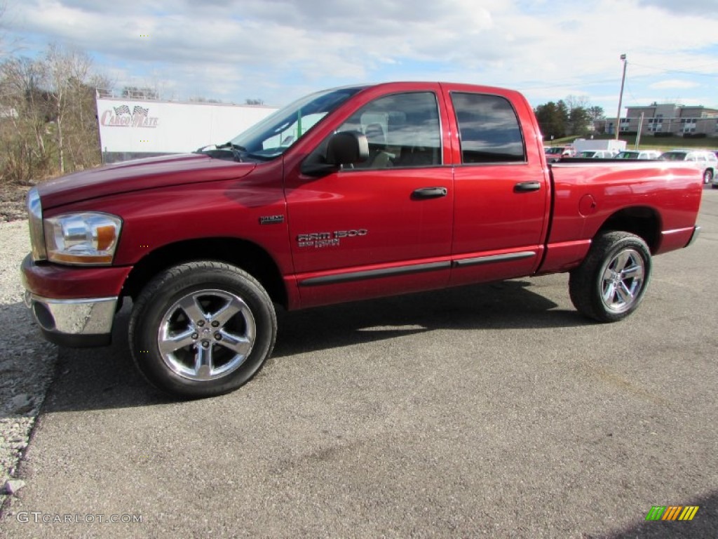 2006 Ram 1500 SLT Quad Cab 4x4 - Inferno Red Crystal Pearl / Medium Slate Gray photo #8