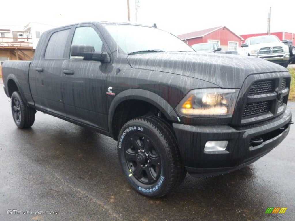 Black 2015 Ram 2500 Laramie Mega Cab 4x4 Black Appearance Group Exterior Photo #100226234