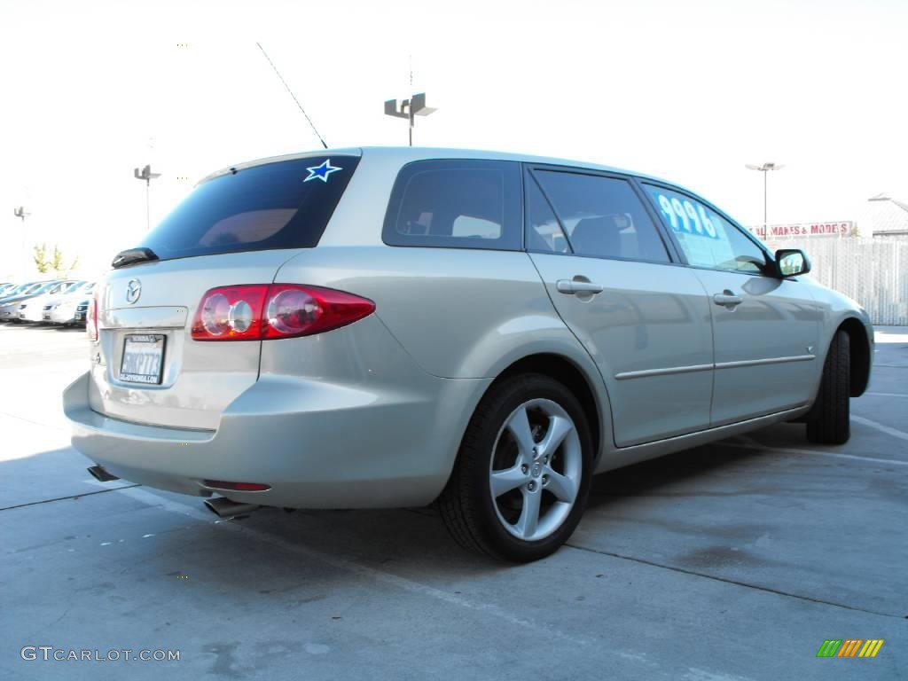 2004 MAZDA6 s Sport Wagon - Pebble Ash Metallic / Beige photo #5