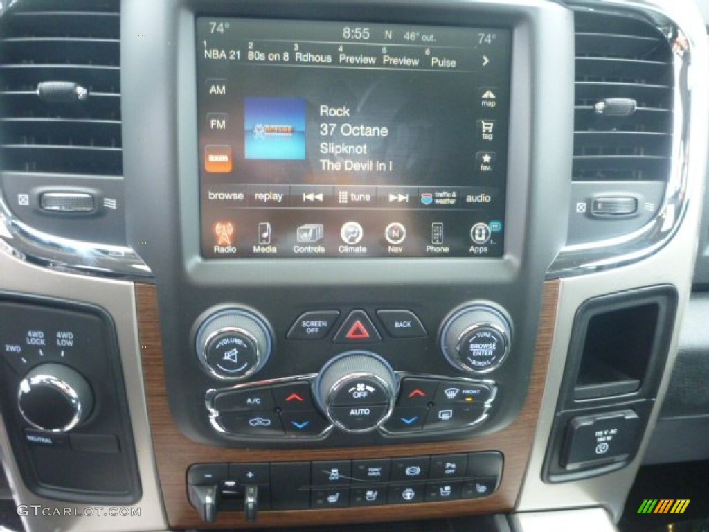 2015 Ram 2500 Laramie Mega Cab 4x4 Black Appearance Group Controls Photo #100226438