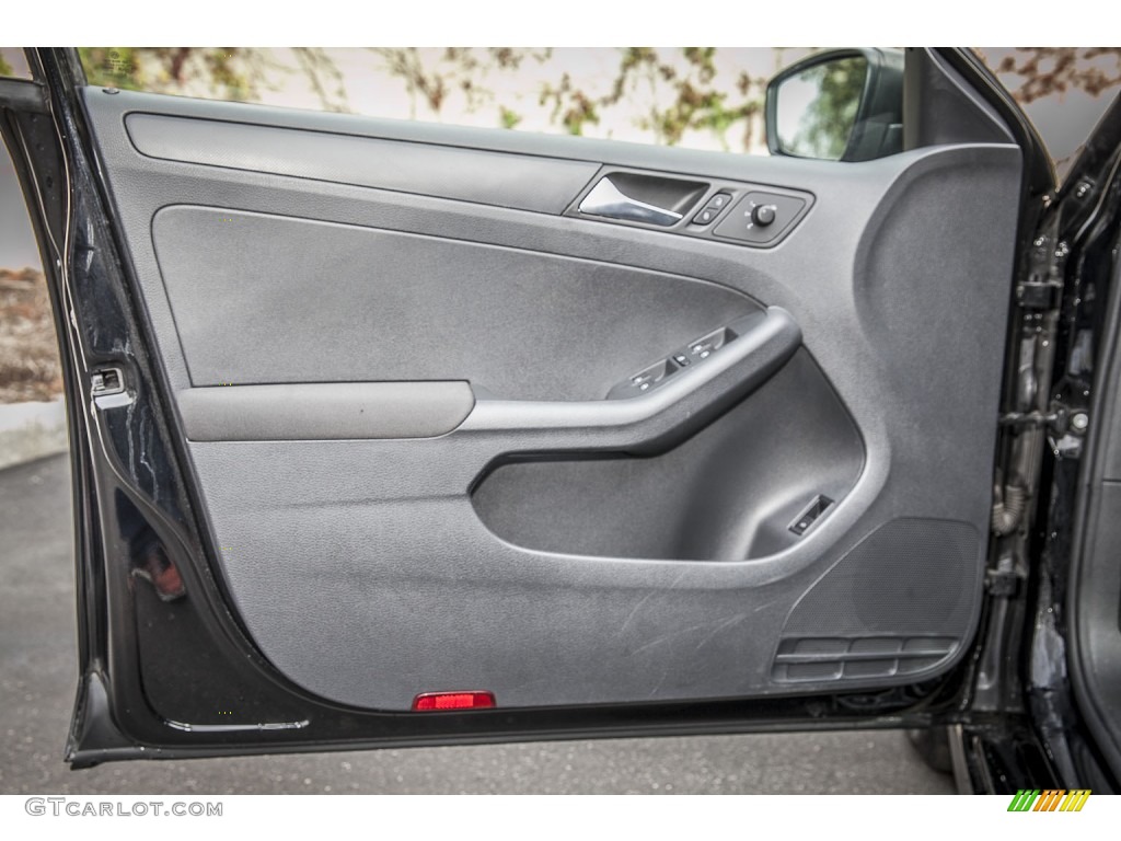 2012 Volkswagen Jetta S Sedan Titan Black Door Panel Photo #100232186