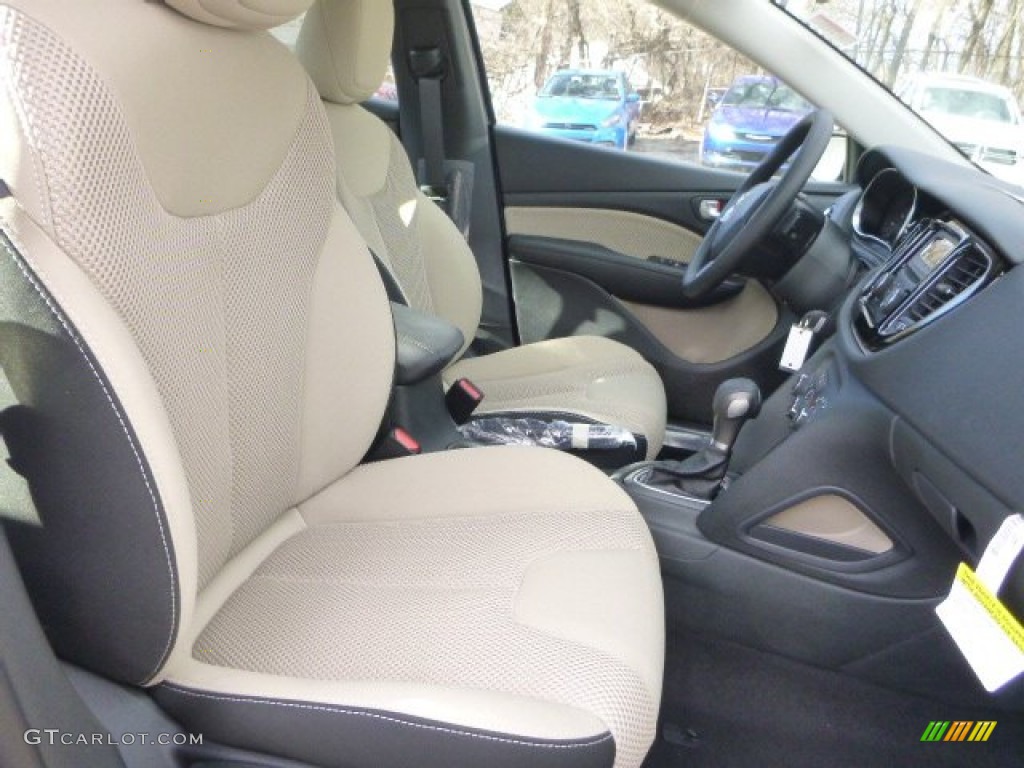 Light Frost Beige/Pearl Accent Stitching Interior 2015 Dodge Dart SXT Photo #100233137
