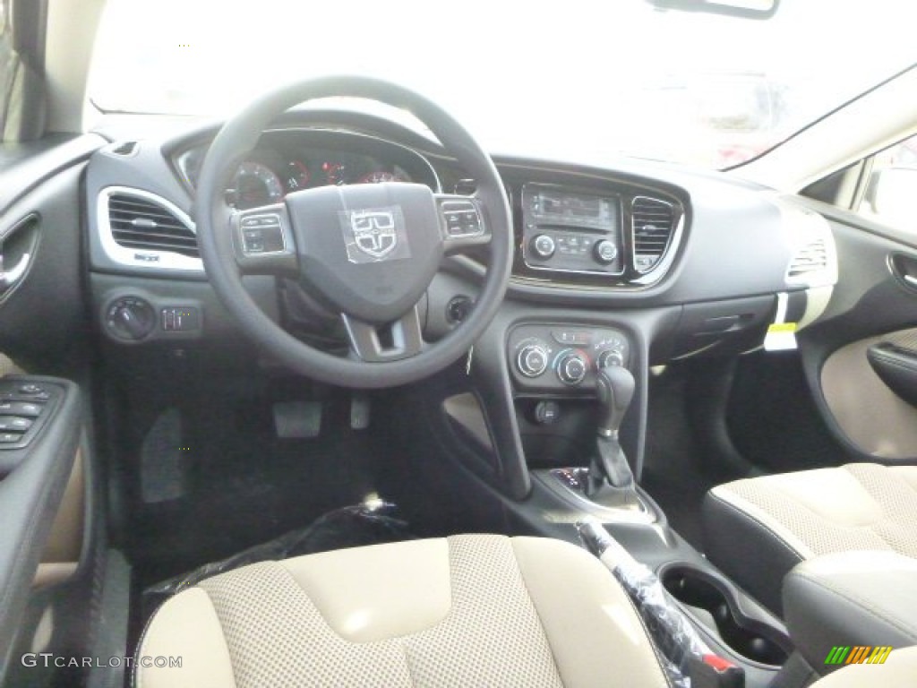 Light Frost Beige/Pearl Accent Stitching Interior 2015 Dodge Dart SXT Photo #100233209