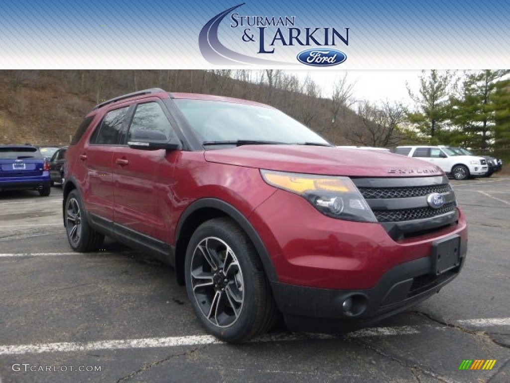 2015 Explorer Sport 4WD - Ruby Red / Sport Charcoal Black/Sienna photo #1