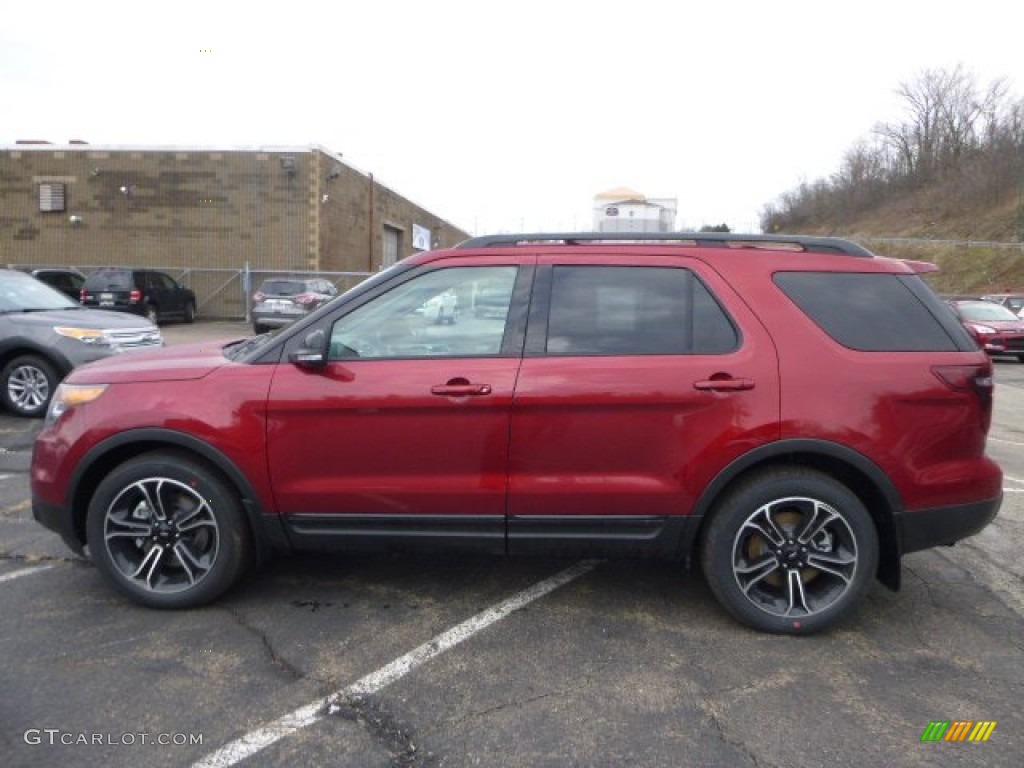 2015 Explorer Sport 4WD - Ruby Red / Sport Charcoal Black/Sienna photo #4