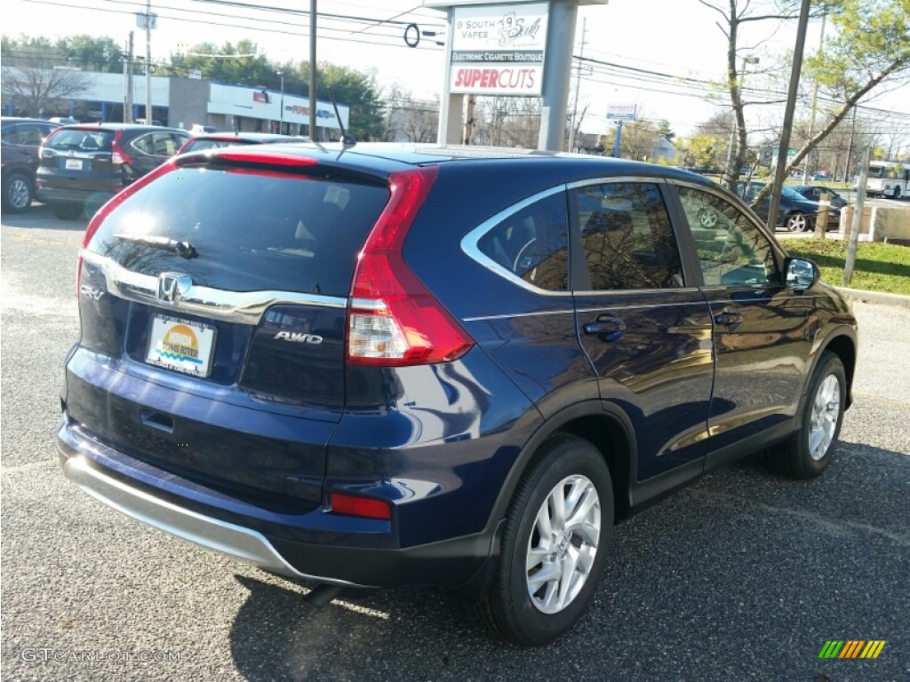 2015 CR-V EX AWD - Obsidian Blue Pearl / Gray photo #2