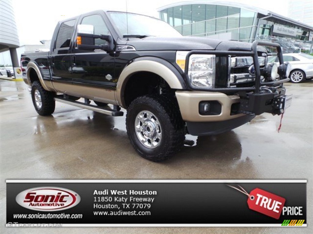 2014 F350 Super Duty King Ranch Crew Cab 4x4 - Tuxedo Black Metallic / King Ranch Chaparral Leather photo #1