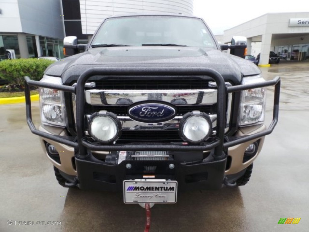 2014 F350 Super Duty King Ranch Crew Cab 4x4 - Tuxedo Black Metallic / King Ranch Chaparral Leather photo #2