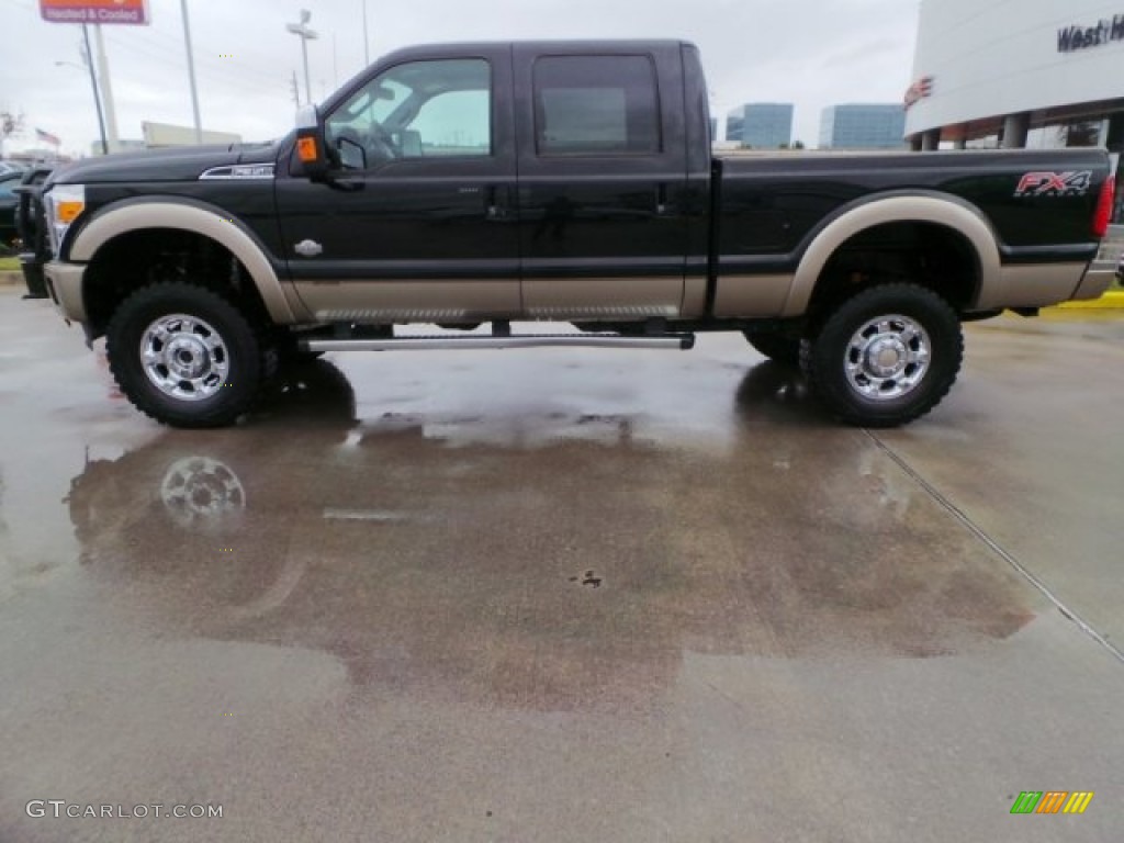 2014 F350 Super Duty King Ranch Crew Cab 4x4 - Tuxedo Black Metallic / King Ranch Chaparral Leather photo #4