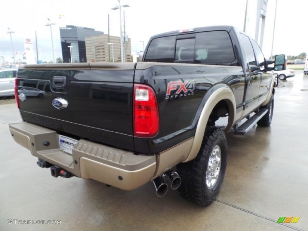 2014 F350 Super Duty King Ranch Crew Cab 4x4 - Tuxedo Black Metallic / King Ranch Chaparral Leather photo #7