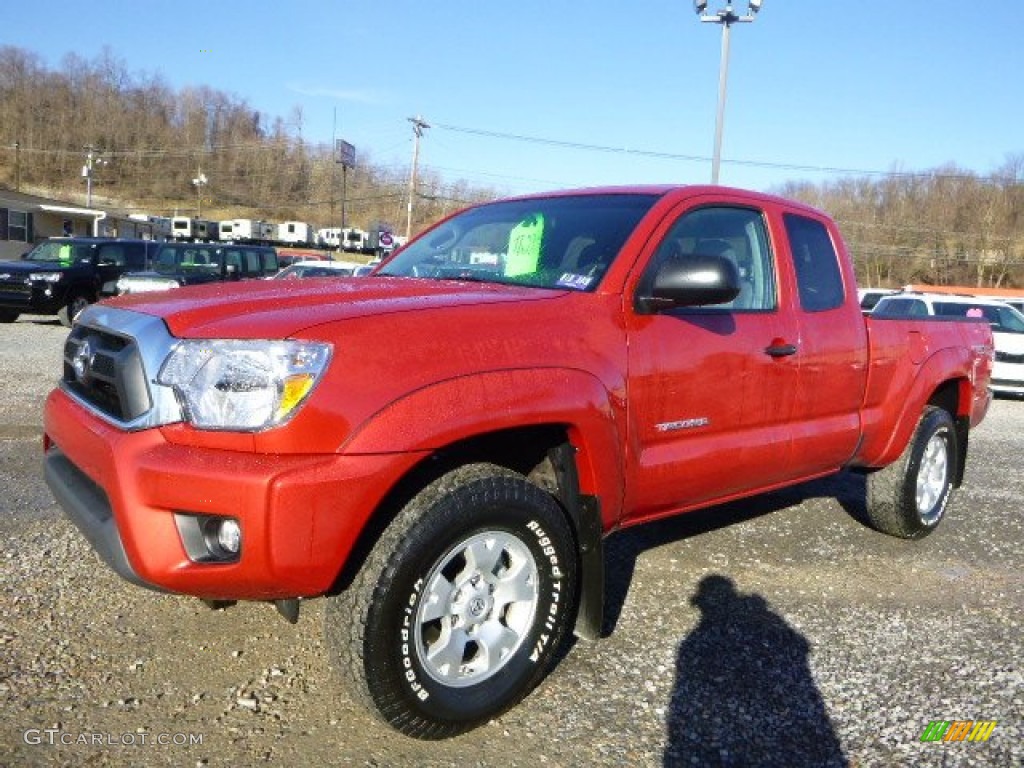 Barcelona Red Metallic 2015 Toyota Tacoma V6 Access Cab 4x4 Exterior Photo #100238339