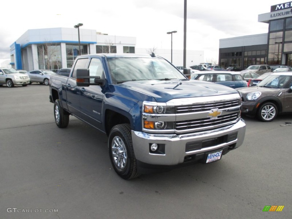 2015 Silverado 2500HD LT Crew Cab 4x4 - Deep Ocean Blue Metallic / Jet Black photo #1