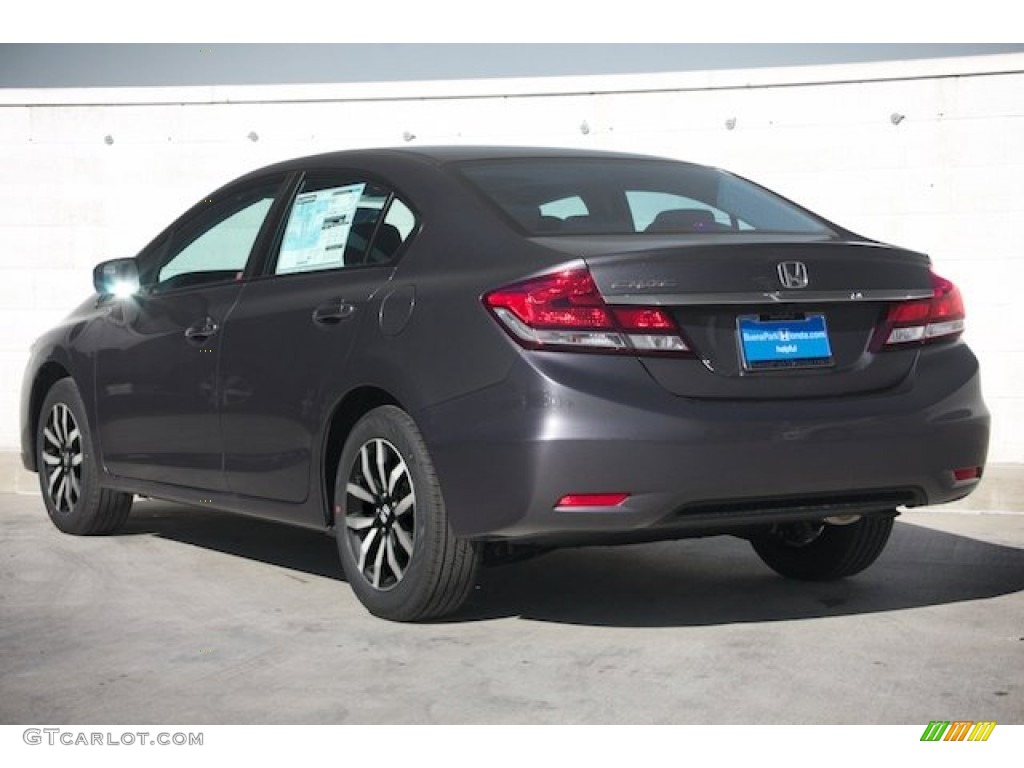 2015 Civic EX-L Sedan - Modern Steel Metallic / Gray photo #2