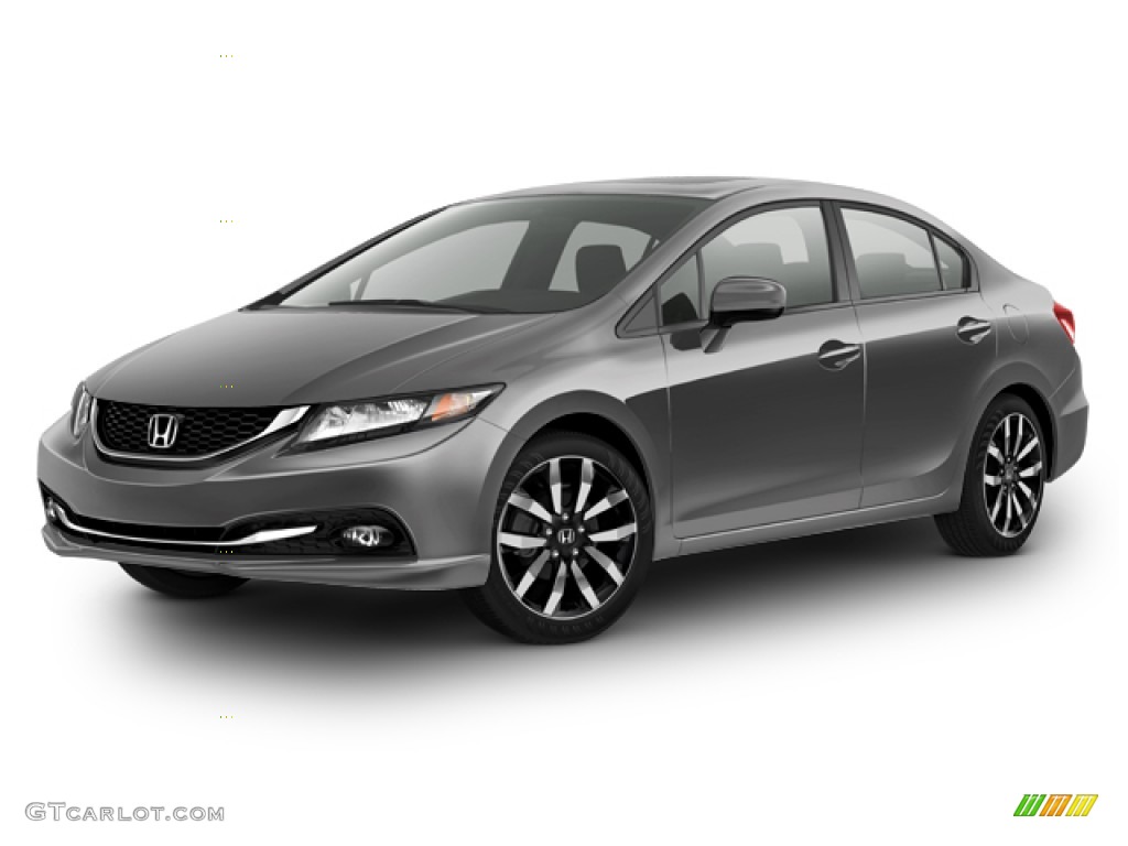 2015 Civic EX-L Sedan - Modern Steel Metallic / Gray photo #23