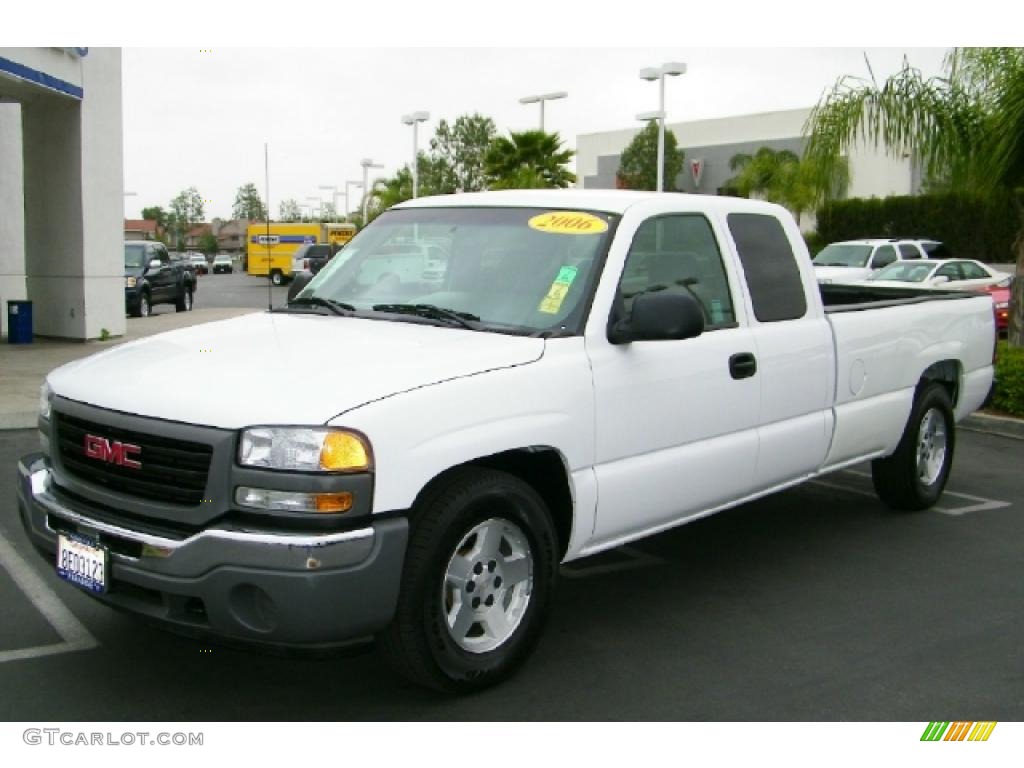 2006 Sierra 1500 Extended Cab - Summit White / Pewter photo #1