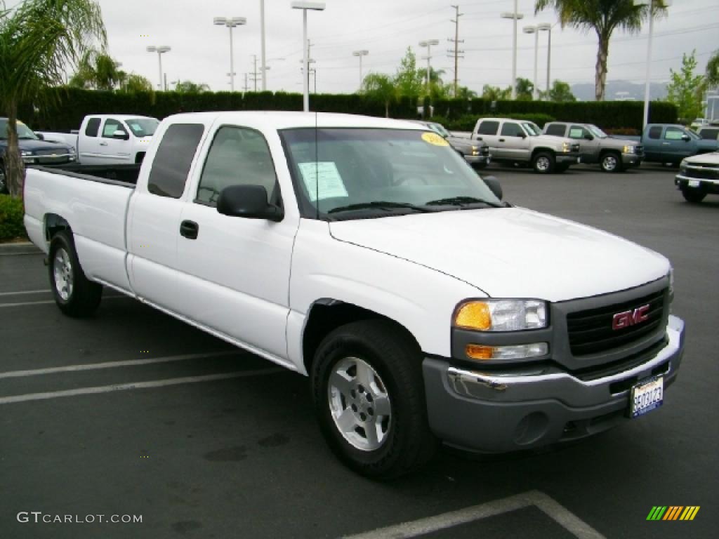 2006 Sierra 1500 Extended Cab - Summit White / Pewter photo #6