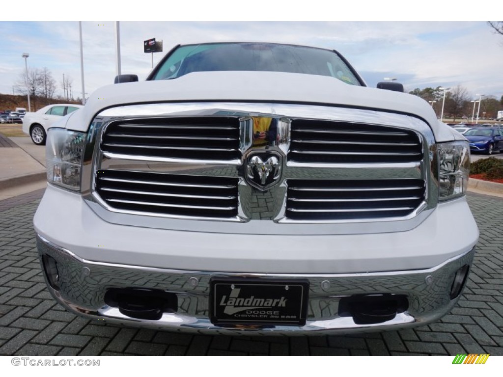 2014 1500 Big Horn Quad Cab 4x4 - Bright White / Black/Diesel Gray photo #8