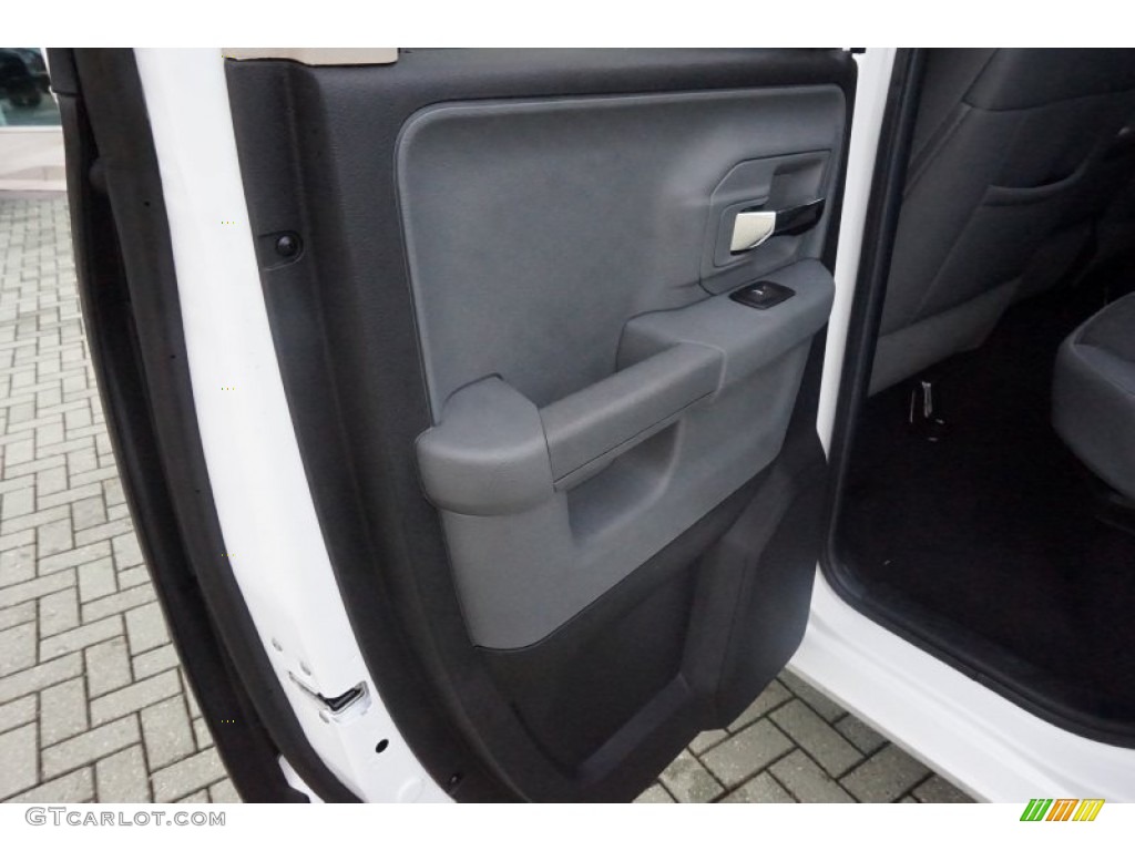 2014 1500 Big Horn Quad Cab 4x4 - Bright White / Black/Diesel Gray photo #16