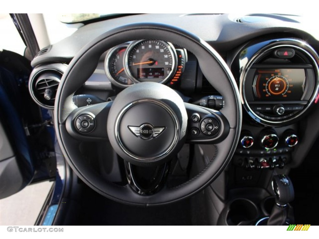 2015 Mini Cooper Hardtop 4 Door Carbon Black Steering Wheel Photo #100248418