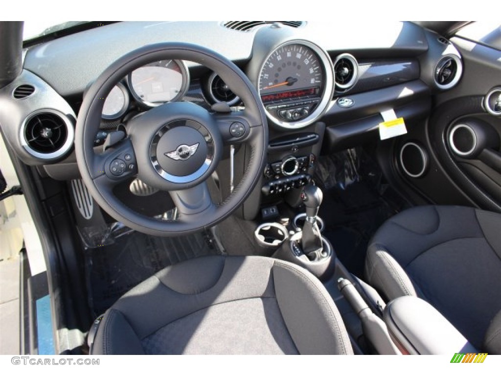 Black Checkered Cloth Interior 2015 Mini Roadster Cooper S Photo #100249106