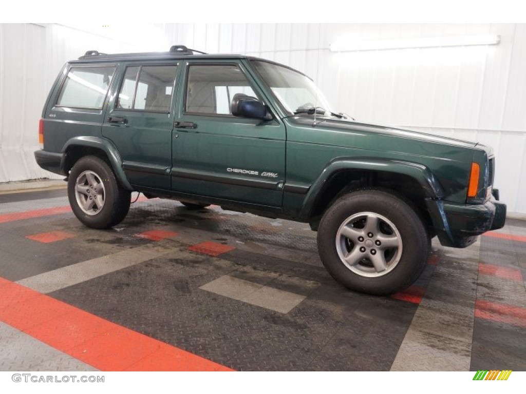 Forest Green Pearl 1999 Jeep Cherokee Classic 4x4 Exterior Photo #100249793