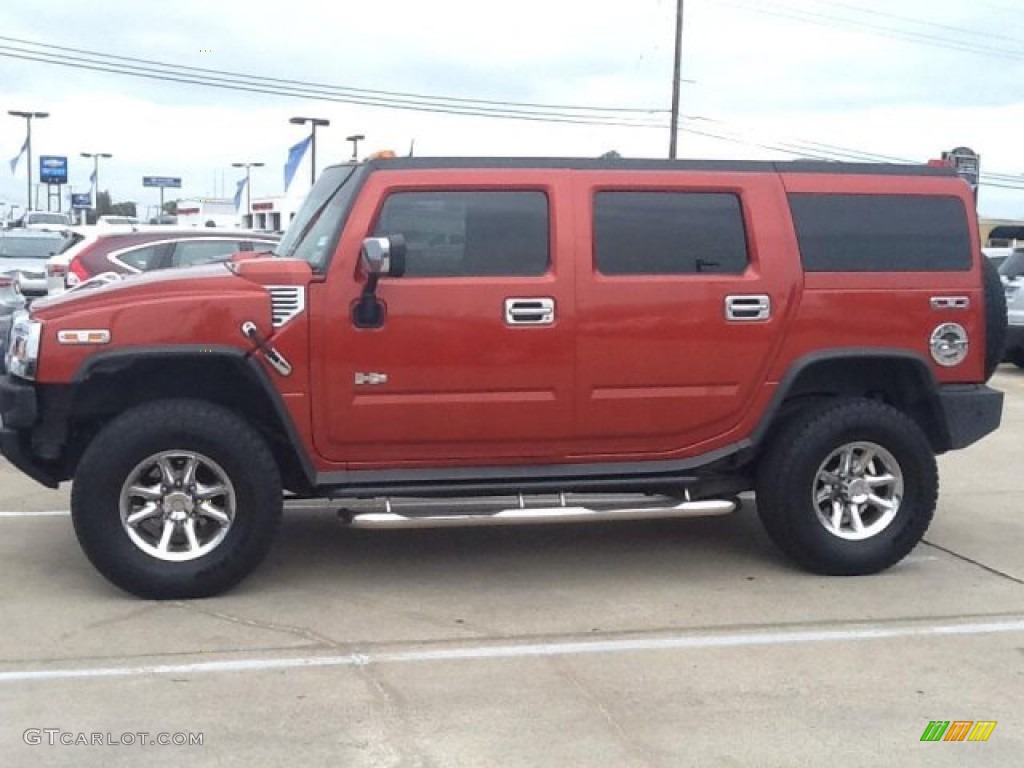 2003 H2 SUV - Sunset Orange Metallic / Wheat photo #2