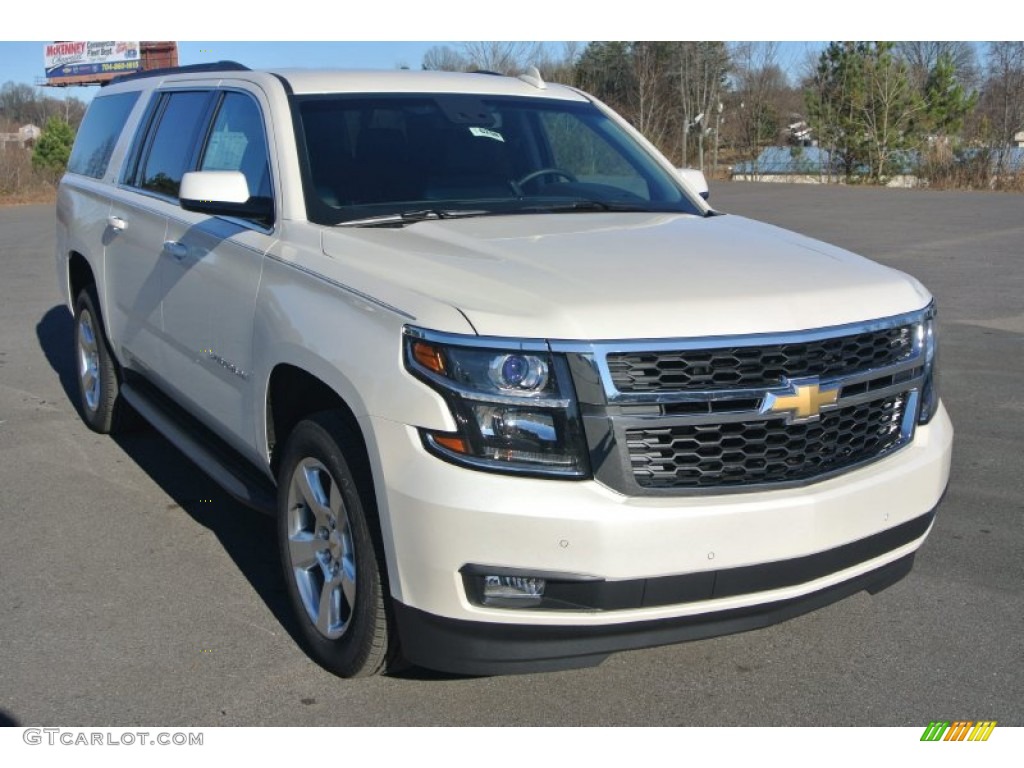 2015 Suburban LT 4WD - White Diamond Tricoat / Jet Black photo #1