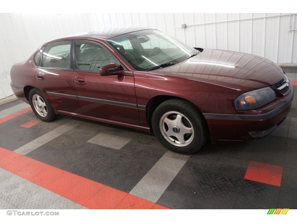 2000 Impala LS - Dark Carmine Red Metallic / Medium Gray photo #6