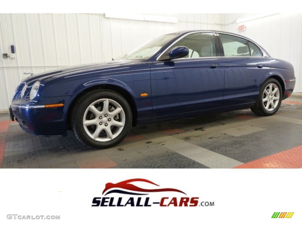 2005 S-Type 4.2 - Pacific Blue Metallic / Champagne photo #1