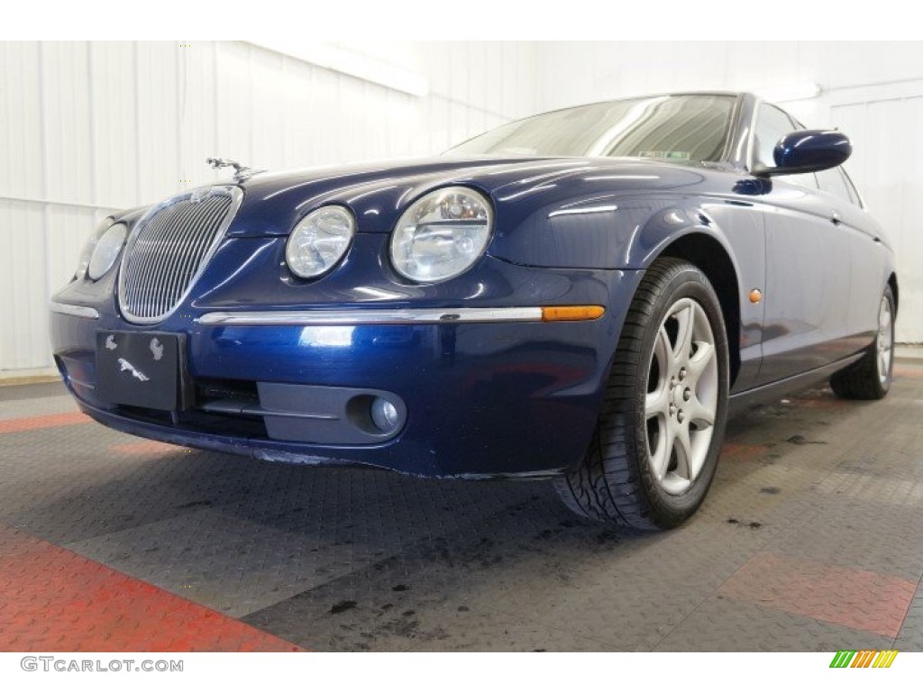 2005 S-Type 4.2 - Pacific Blue Metallic / Champagne photo #3