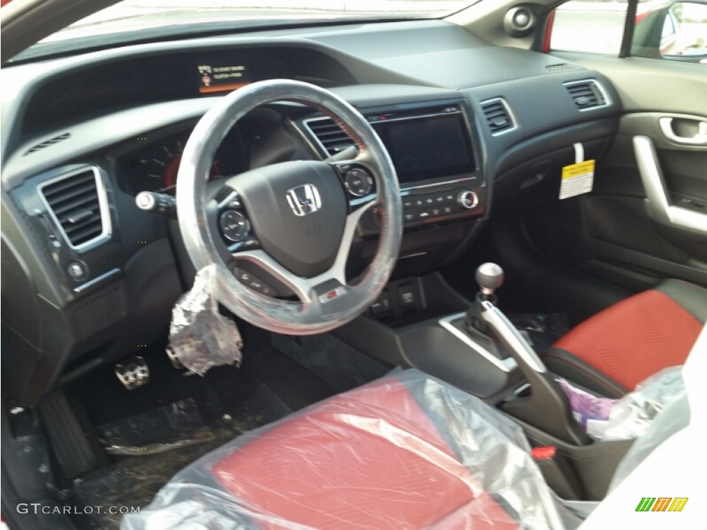Si Black/Red Interior 2015 Honda Civic Si Coupe Photo #100263619