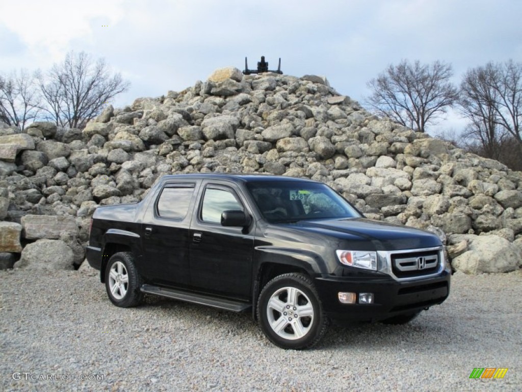 2011 Ridgeline RTL - Crystal Black Pearl / Black photo #1