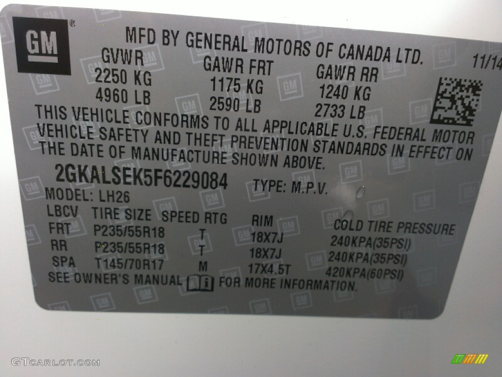 2015 Terrain SLT - Summit White / Jet Black photo #9