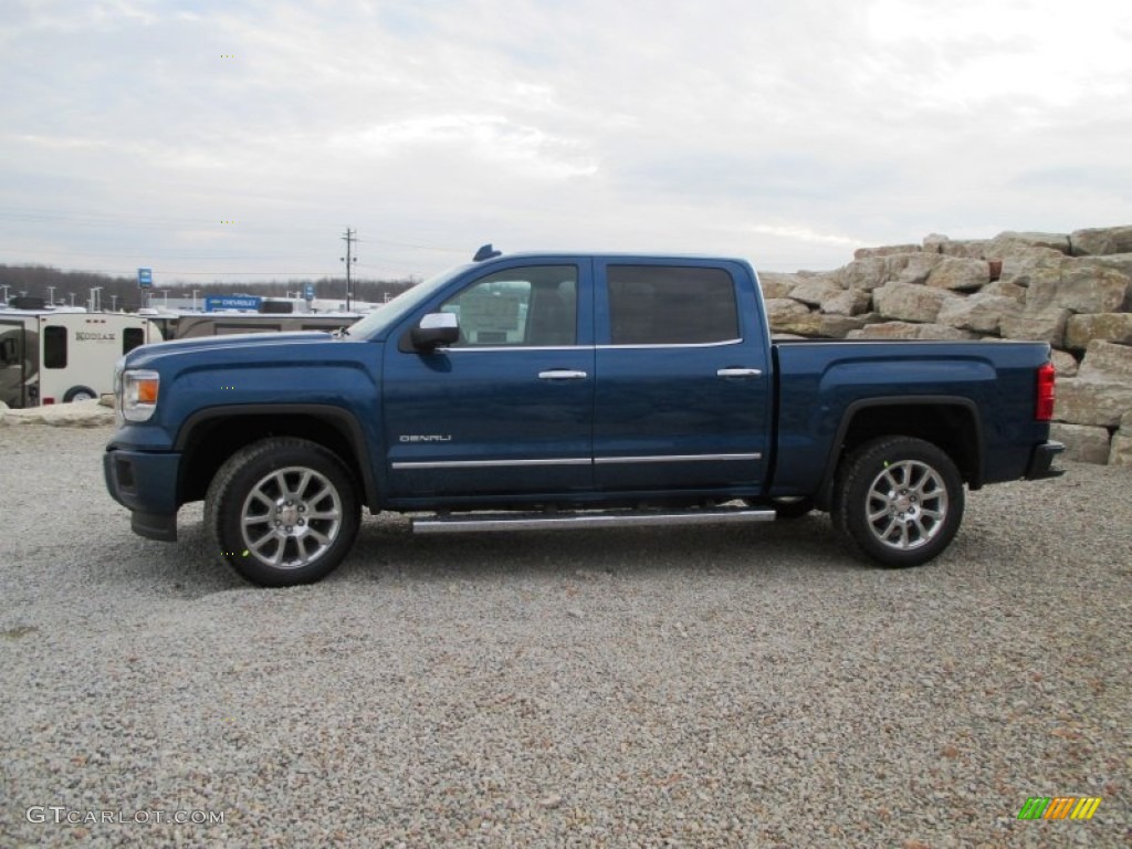 Stone Blue Metallic 2015 GMC Sierra 1500 Denali Crew Cab 4x4 Exterior Photo #100270282