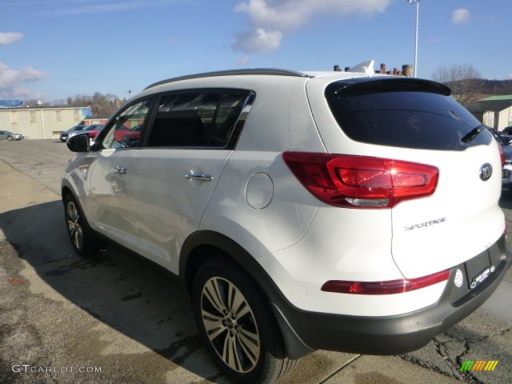 2015 Sportage EX AWD - Clear White / Alpine Gray photo #5