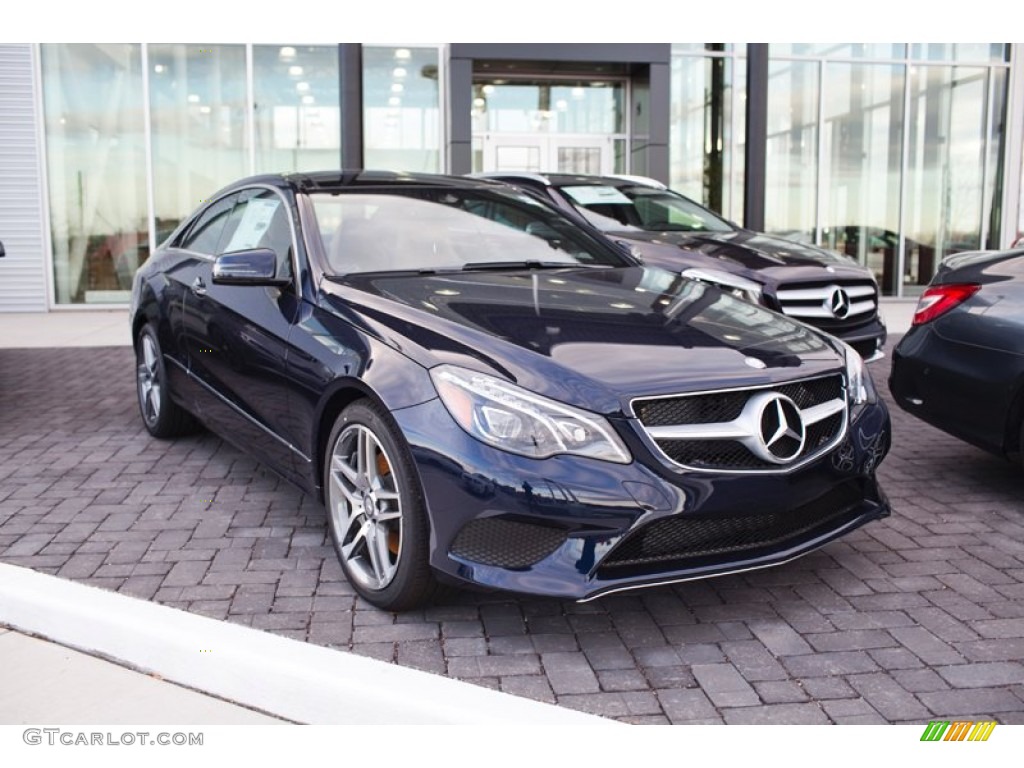 2015 E 400 4Matic Coupe - Lunar Blue Metallic / Natural Beige/Black photo #1