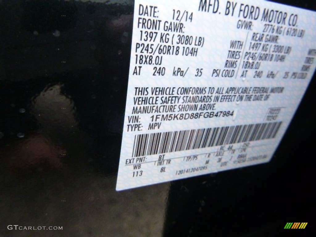 2015 Explorer XLT 4WD - Dark Side / Medium Light Stone photo #17