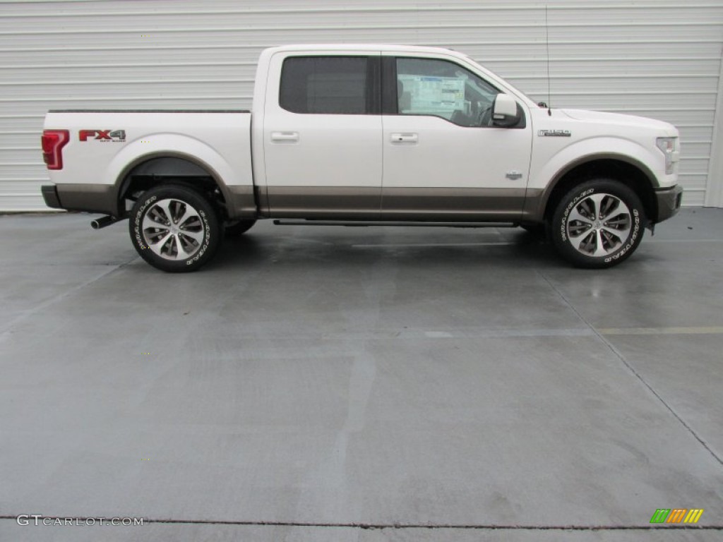 White Platinum Tricoat 2015 Ford F150 King Ranch SuperCrew 4x4 Exterior Photo #100280428