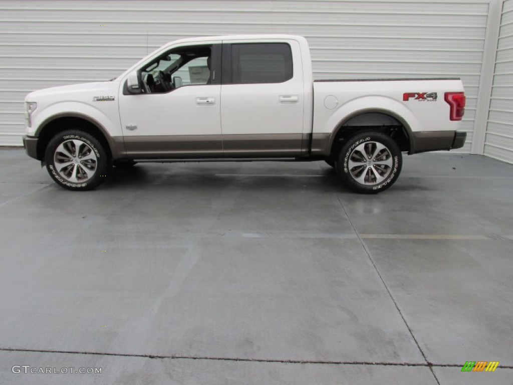 White Platinum Tricoat 2015 Ford F150 King Ranch SuperCrew 4x4 Exterior Photo #100280458