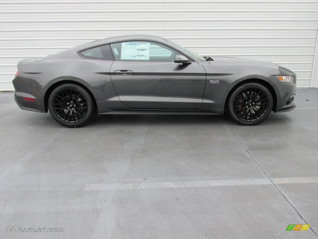 2015 Mustang GT Premium Coupe - Magnetic Metallic / Ebony photo #3