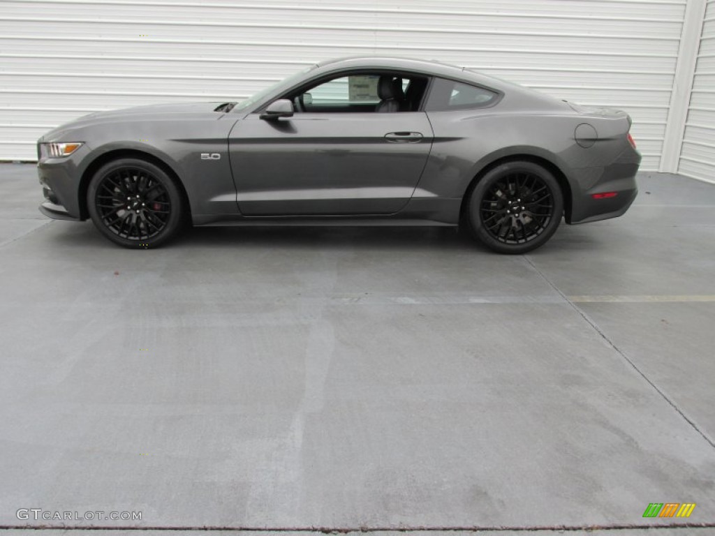 2015 Mustang GT Premium Coupe - Magnetic Metallic / Ebony photo #6